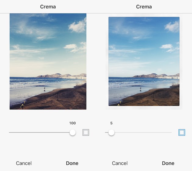 Как добавить белую рамку к фотографии с Instagram